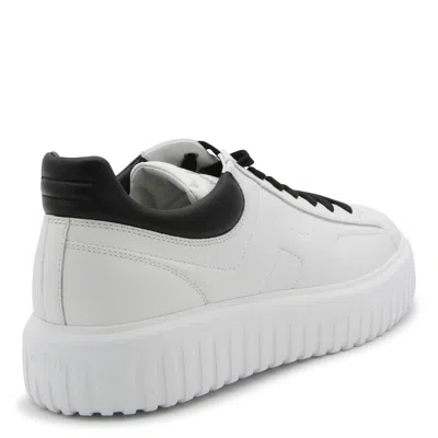 Hogan Low-top H-stripes Leather Sneakers In White