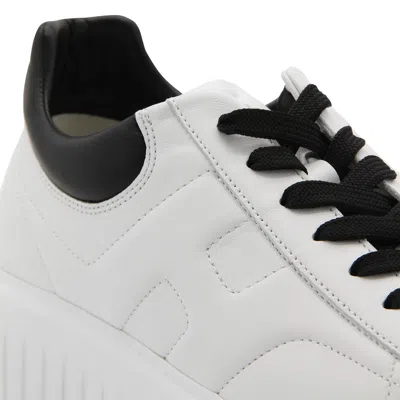 Hogan Low-top H-stripes Leather Sneakers In White