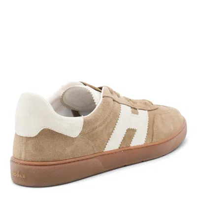 Hogan Cool Beige Suede Sneakers In Nude