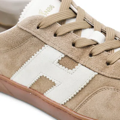 Hogan Cool Beige Suede Sneakers In Nude
