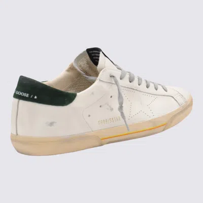 Golden Goose Super Star Leather Upper Toe And Tongue Suede Heel Sneakers Grey In Neutral
