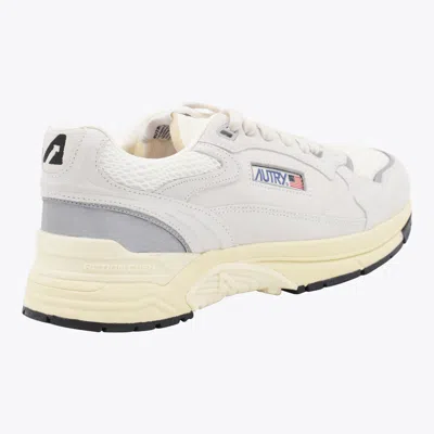 Autry White And Silver Leather Hyperway Sneakers