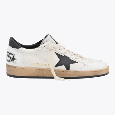 Golden Goose Round Toe Sneakers With Signature Star Patch And Suede Accents In White