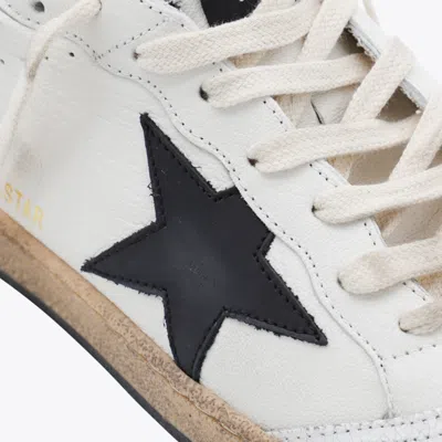 Golden Goose Round Toe Sneakers With Signature Star Patch And Suede Accents In White