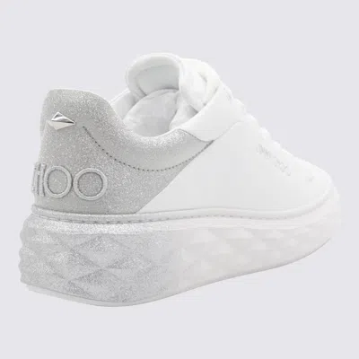 Jimmy Choo White And Silver Sneakers