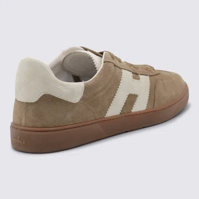 Hogan Cool Beige Suede Sneakers In Nude