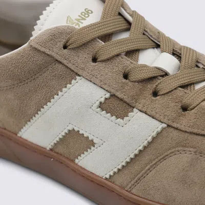 Hogan Cool Beige Suede Sneakers In Nude