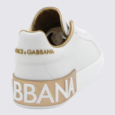 Dolce & Gabbana Women White Nappa Leather Portofino Sneakers