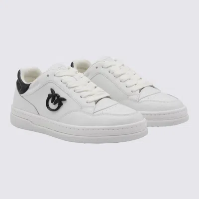 Pinko Sneakers With Love Birds Logo Plaque In White