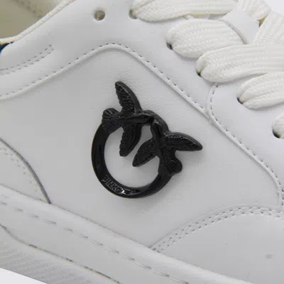 Pinko Sneakers With Love Birds Logo Plaque In White