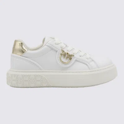 Pinko Metallic-detail Bird-embellishment Sneakers In White
