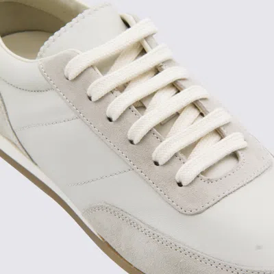 Common Projects White Leather Minimal Runner Sneakers In Multi