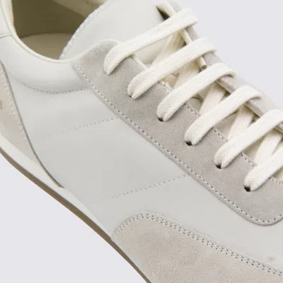 Common Projects Minimal Runner Suede-trimmed Leather Sneakers