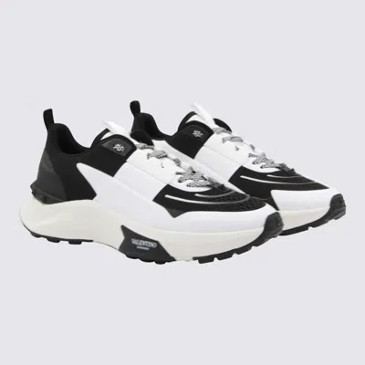 Valentino Garavani True Act Low Top Trainer In Mesh And Rubberised Fabric In Animal Print