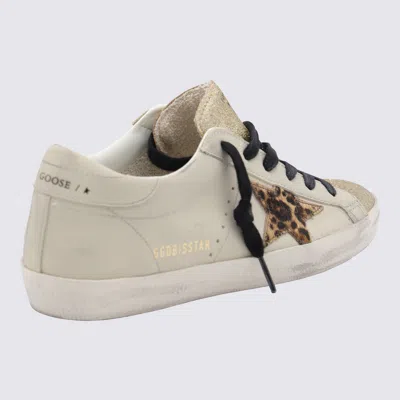 Golden Goose Women Super Star Leather Upper Glitter Toe And Tongue Leather Heel Leopard Horsy Star