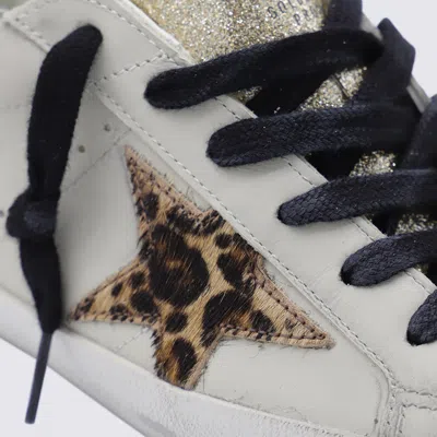 Golden Goose Women Super Star Leather Upper Glitter Toe And Tongue Leather Heel Leopard Horsy Star