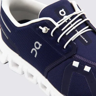 On Low Top Sneakers With Mesh Upper And Rubber Outsole In Blue