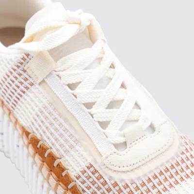 Chloé Nama Embroidered Suede And Recycled-mesh Sneakers