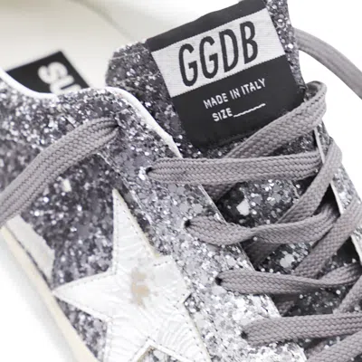 Golden Goose Super-star Classic With List Glitter Upper Toe Tongue And Heel Laminated Star Sneakers Grey In Silver