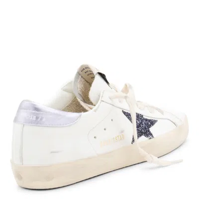 Golden Goose Super Star Leather Upper And Toe Glitter Star Laminated Heel
