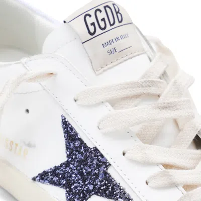 Golden Goose Super Star Leather Upper And Toe Glitter Star Laminated Heel