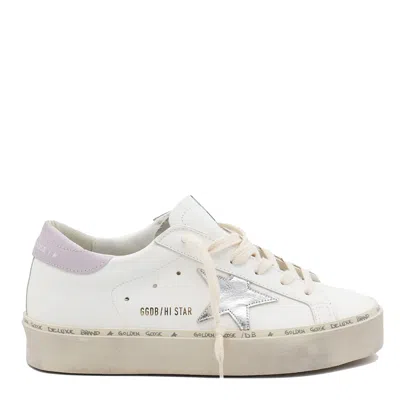 Golden Goose Hi Star Classic Sneaker With Laminated Star