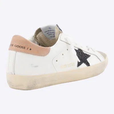Golden Goose Super Star Glitter Sneakers In White