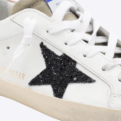 Golden Goose Super Star Glitter Sneakers In White
