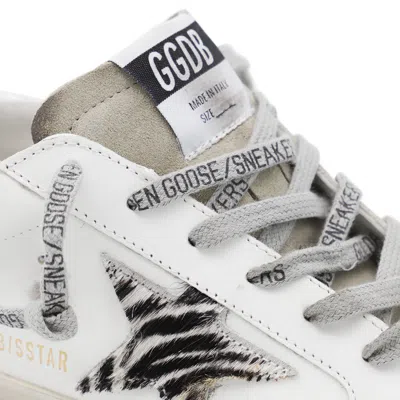 Golden Goose White Sneakers With Grey Suede Accents