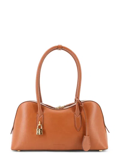 Stella Mccartney Camel Synthetic Leather Ryder Medium Shoulder Bag