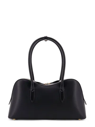 Stella Mccartney Stella Ryder Logo-embossed Embellished Textured Vegan Leather Tote In Black