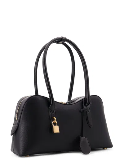 Stella Mccartney Stella Ryder Logo-embossed Embellished Textured Vegan Leather Tote In Black