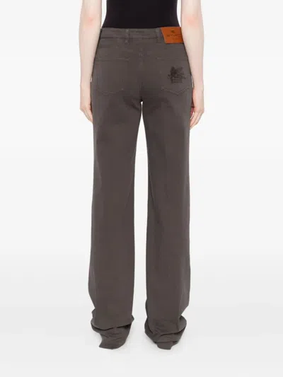 Etro Straight Trousers With Button Fly