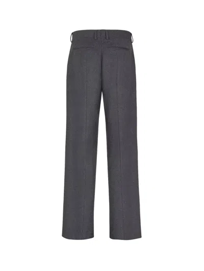 Fendi Stretch Cashmere Trouser With Logoed Detail