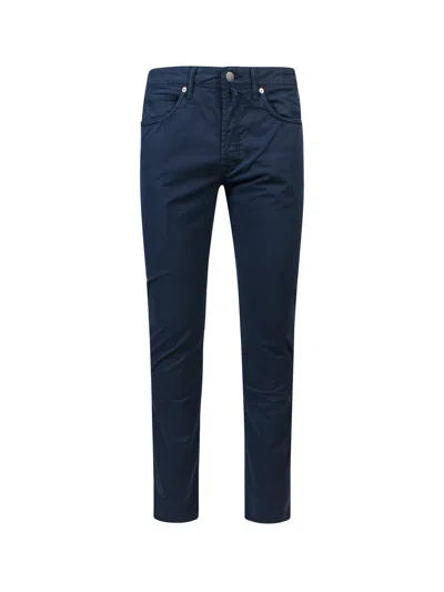 Incotex Stretch Cotton Trouser In Blue