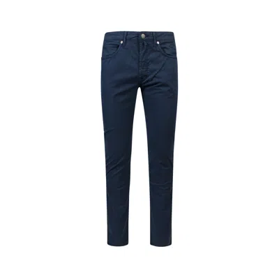 Incotex Stretch Cotton Trouser In Blue