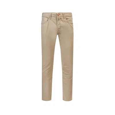 Incotex Stretch Cotton Trouser In Brown