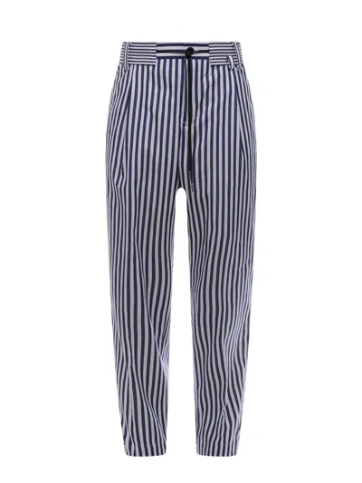 Sacai Thomas Mason Cotton Poplin Pants In Blue