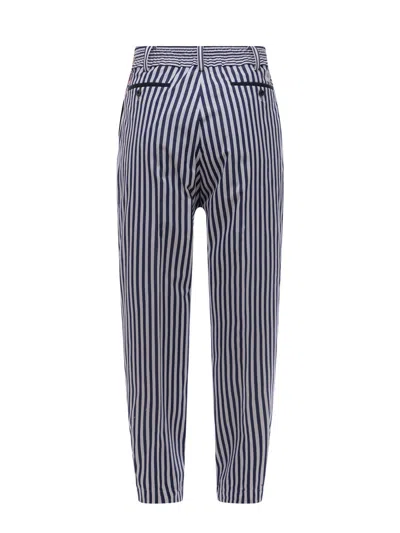 Sacai Thomas Mason Cotton Poplin Pants In Blue