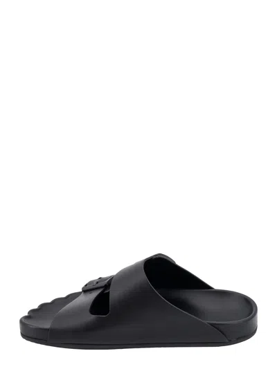 Balenciaga Smooth Leather Sunday Slides For A Chic
