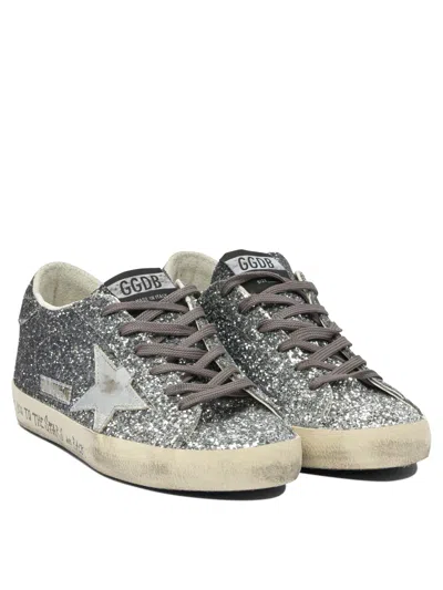 Golden Goose Super-star Classic With List Glitter Upper Toe Tongue And Heel Laminated Star Sneakers Grey