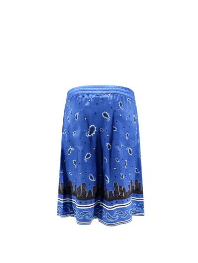 Off-white Sustainable Viscose Bermuda Shorts With Bandana Print In Multi