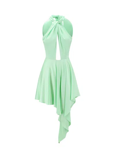 Stella Mccartney Cut-out Sleeveless Asymmetric Dress In Multi