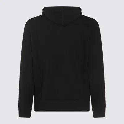 Brunello Cucinelli Hooded Crewneck Sweater Front Pockets In Black
