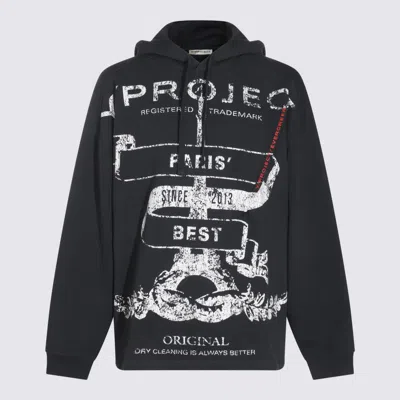 Y/project Black Cotton Sweatshirt In Gray