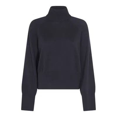 Brunello Cucinelli Ribbed Turtleneck Knitwear Long Sleeves In Black