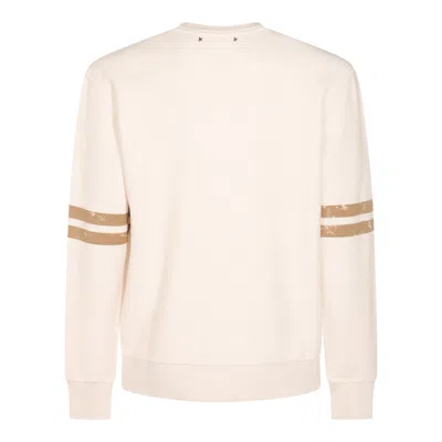 Golden Goose Journey Ms Crew Neck Sweatshirt Reverse Side Cotton Fleece With Print In Neutral