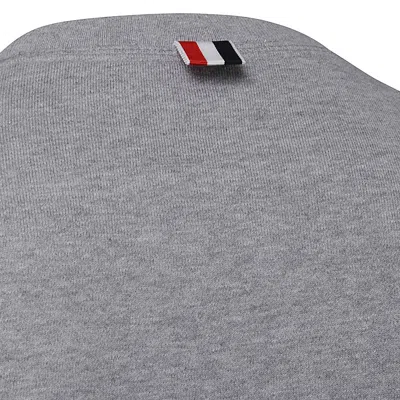 Thom Browne Intarsia Stripes Cotton Sweatshirt In Gray