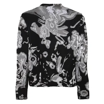 Alexander Mcqueen Sweaters Blacks And Greys In Black