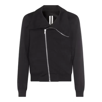Rick Owens Mens Black Bauhaus Long-sleeve Cotton-jersey Zipped Sweatshirt In Black